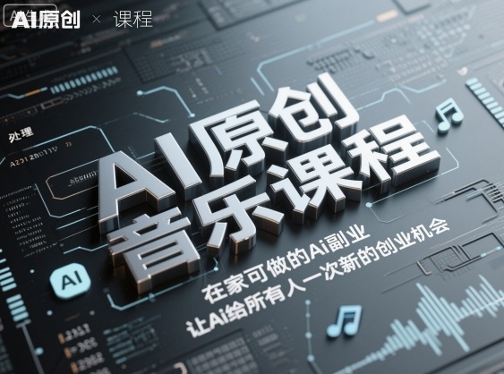 AI原创音乐课程,在家可做的Ai副业,让Ai给所有人一次新的创业机会-青禾学社
