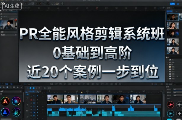 PR全能风格剪辑系统班，0基础到高阶，近20个案例一步到位-青禾学社