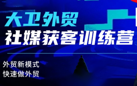 大卫老师·外贸社媒获客独家训练营(更新10月)-青禾学社
