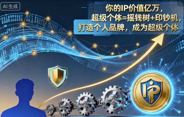 你的IP价值亿万,超级个体=摇钱树+印钞机,打造个人品牌,成为超级个体-青禾学社