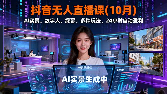 抖音无人直播课(10月-青禾学社