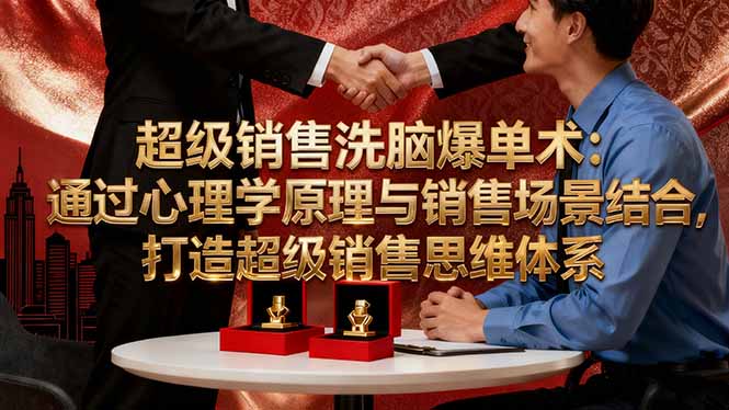 超级销售洗脑爆单术:通过心理学原理与销售场景结合,打造超级销售思维体系-青禾学社