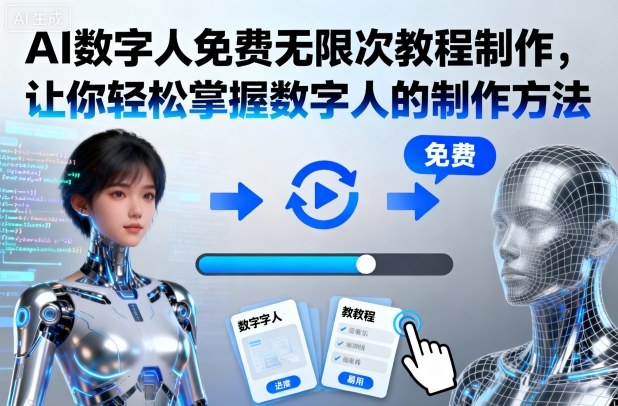 AI数字人免费无限次教程制作,让你轻松掌握数字人的制作方法-青禾学社