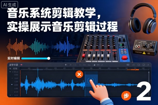 音乐系统剪辑教学，实操展示音乐剪辑过程-青禾学社