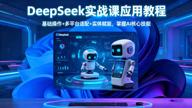 DeepSeek实战课应用教程、基础操作+多平台适配+实体赋能,掌握AI核心技能-青禾学社