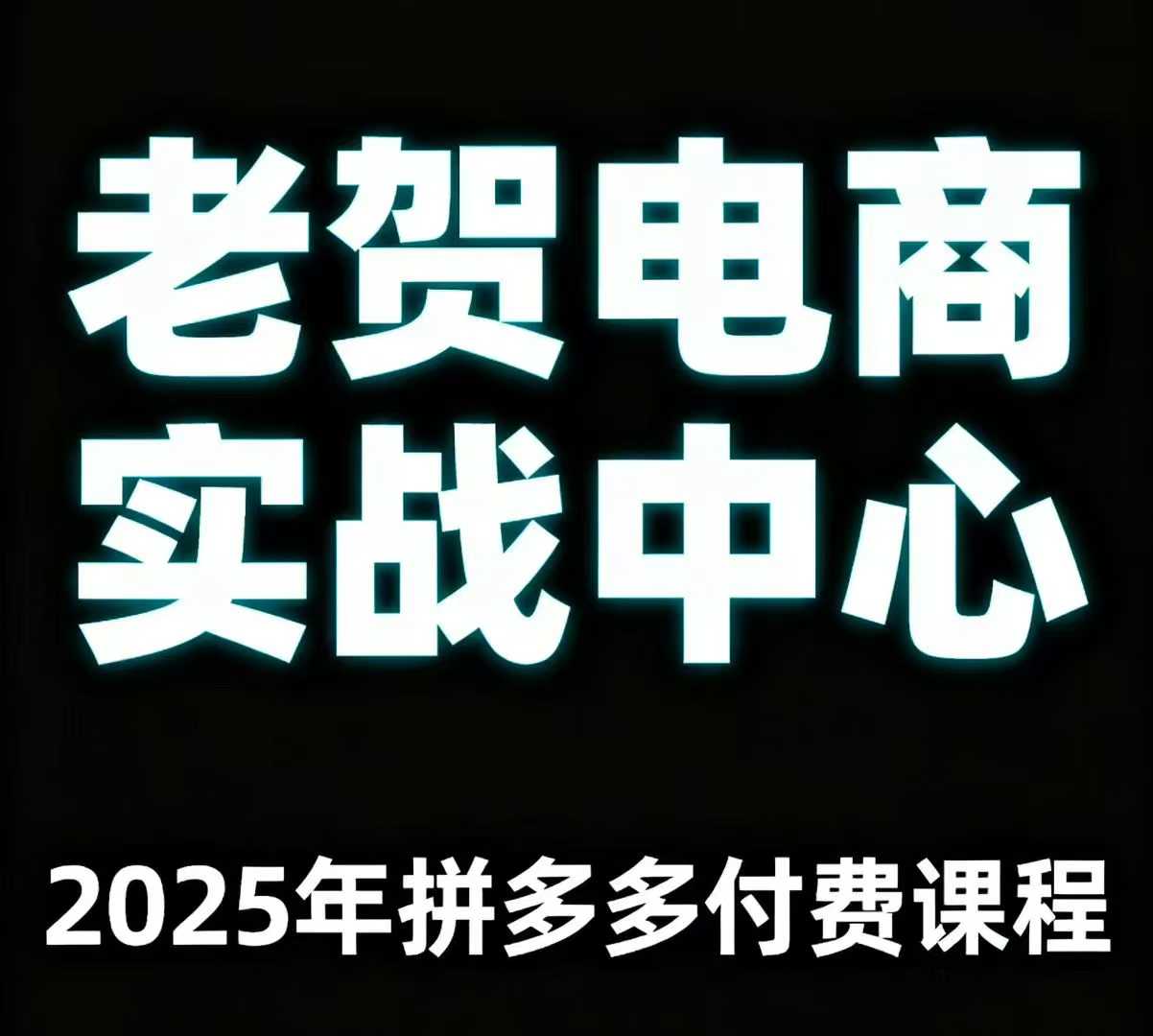 老贺电商2025年拼多多付费课程,用通俗易懂的方法告诉你多多怎么玩-青禾学社