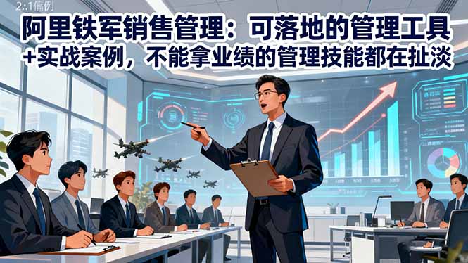 阿里铁军销售管理：可落地的管理工具+实战案例，不能拿业绩的管理都在扯淡-青禾学社