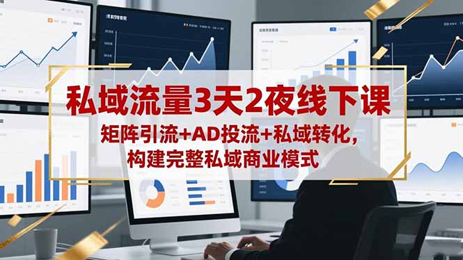 私域流量3天2夜线下课,矩阵引流+AD投流+私域转化,构建完整私域商业模式-青禾学社