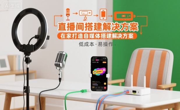 直播间搭建解决方案,在家打造自媒体搭建解决方案-青禾学社