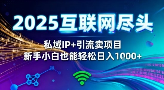 2025网创尽头王炸项目!私域IP+精准引流,新手小白在家躺賺日入1k,零经验也能上手【揭秘】-青禾学社