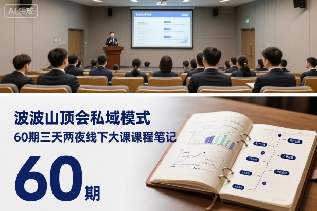 波波山顶会私域模式60期三天两夜线下大课课程笔记(文档)-青禾学社