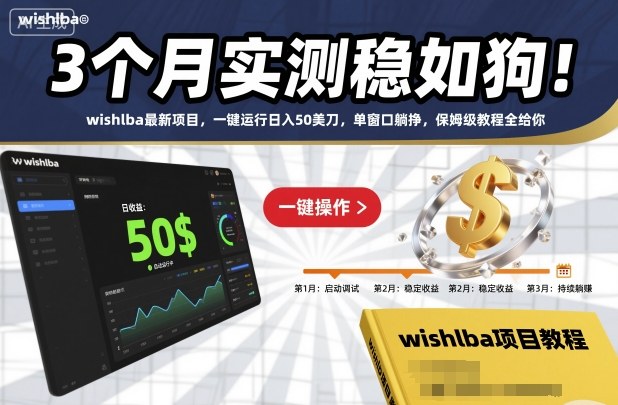 3个月实测稳如狗!wishlba最新项目,一键运行日入50美刀,单窗口躺挣,保姆级教程全给你【揭秘】-青禾学社