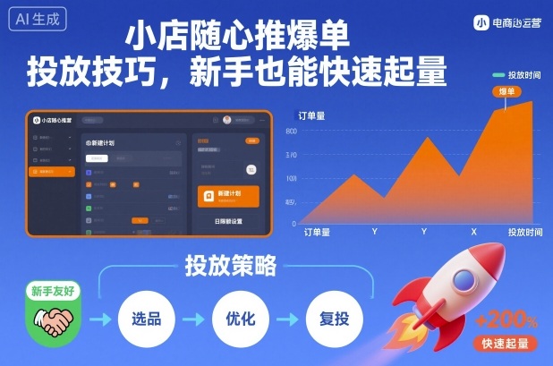 小店随心推爆单投放技巧,新手也能快速起量-青禾学社