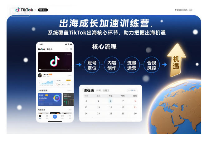 出海成长加速训练营,系统覆盖TikTok出海核心环节,助力把握出海机遇(更新)-青禾学社