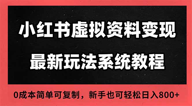 2025小红书虚拟资料最新开店运营教程，搜索流变现玩法，一人多店0成本…-青禾学社