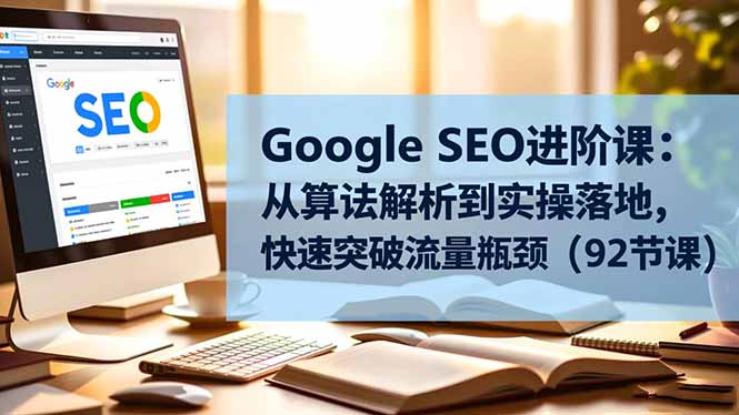 Google SEO进阶课：从算法解析到实操落地，快速突破流量瓶颈(92节课-青禾学社