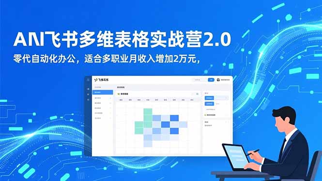 AI+飞书多维表格实战营2.0:零代码自动化办公,适合多职业月收入增加2万元-青禾学社