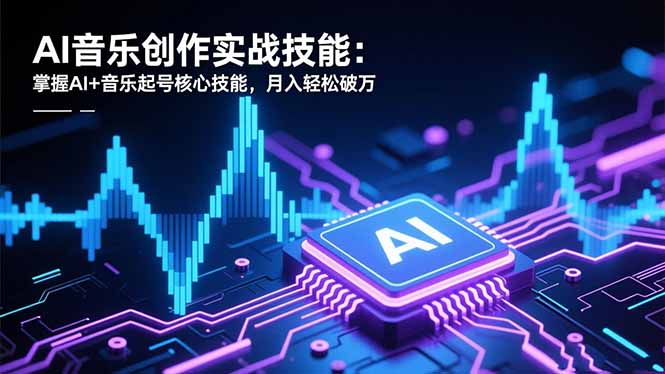 AI音乐创作实战技能：掌握AI+音乐起号核心技能，月入轻松破万-青禾学社