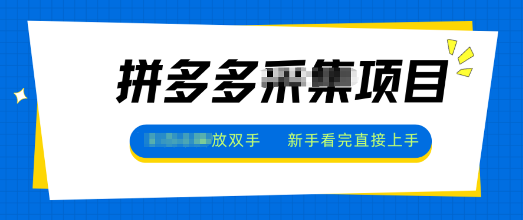 拼多多电商采集，一小时50+，操作简单，零投资-青禾学社