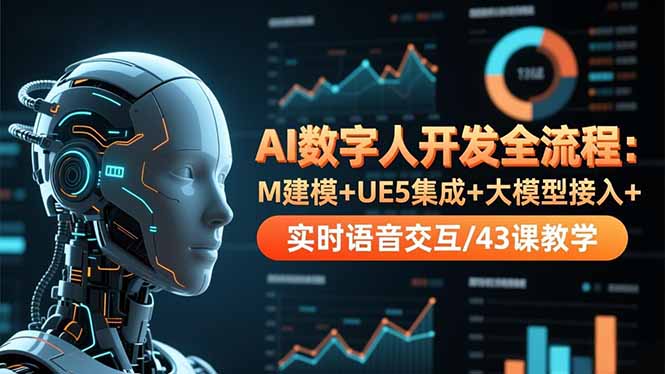 AI数字人开发全流程:M建模+UE5集成+大模型接入+实时语音交互/43课教学-青禾学社