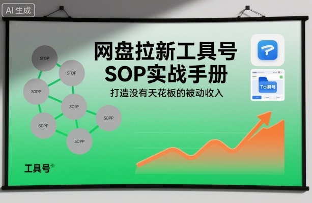 网盘拉新工具号SOP实战手册，打造没有天花板的被动收入-青禾学社