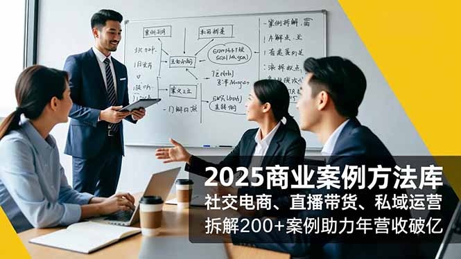 2025商业案例方法库,社交电商、直播带货、私域运营,拆解200+案例助力年营收破亿-青禾学社