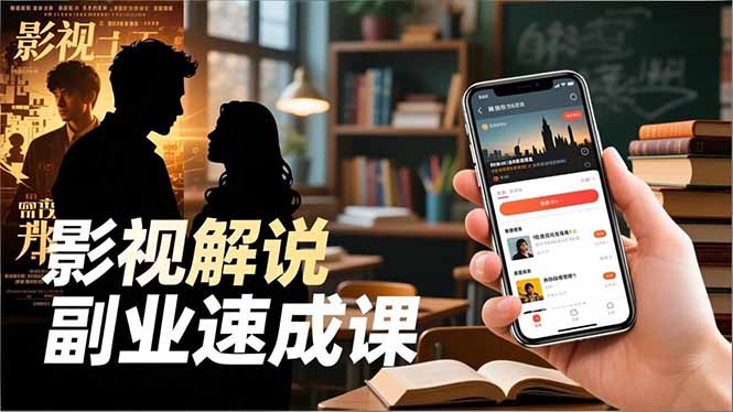 Tk影视解说副业速成课,软件安装、全流程实操、爆款预设,新手两周变现-青禾学社