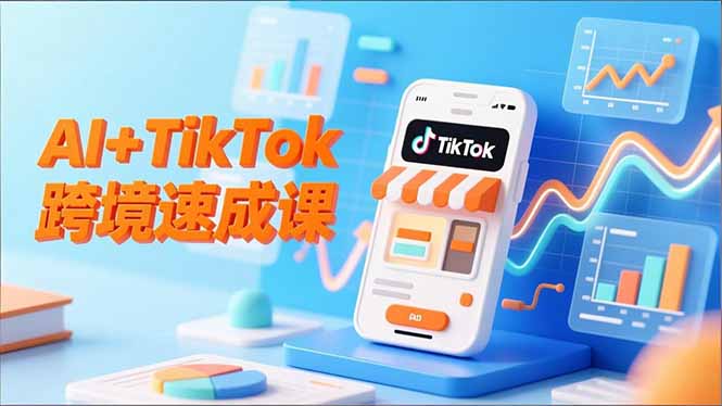 AI+TikTok跨境速成课,智能翻译、店铺定位、流程拆解,7天高效上线运营-青禾学社