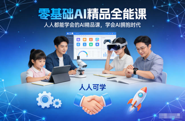 零基础AI精品全能课，人人都能学会的AI精品课，学会AI拥抱时代-青禾学社
