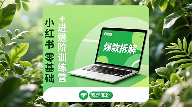 小红书零基础+高阶训练营:安全养号、爆款拆解、长效运营,实现稳定涨粉与变现-青禾学社