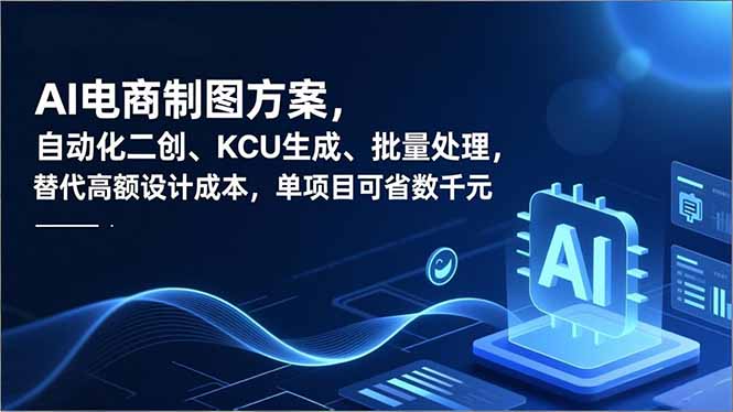 AI电商制图方案，自动化二创、SKU生成、批量处理，替代高额设计成本，单项目可省数千元-青禾学社