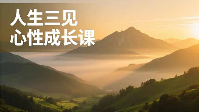 人生三见心性成长课，见天地众生自己，搞透人性安顿身心，活出清晰自我，内在富足无价-青禾学社