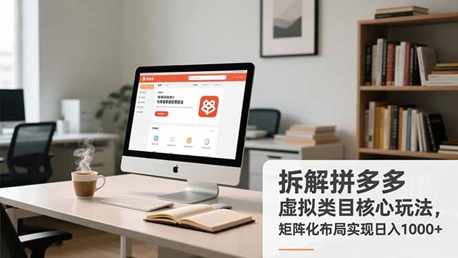 拆解拼多多虚拟类目核心玩法，矩阵化布局实现日入1000+-青禾学社