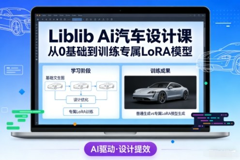 Liblib Ai汽车设计课，从0基础文生图，到教你训练专属设计和风格LoRA模型-青禾学社