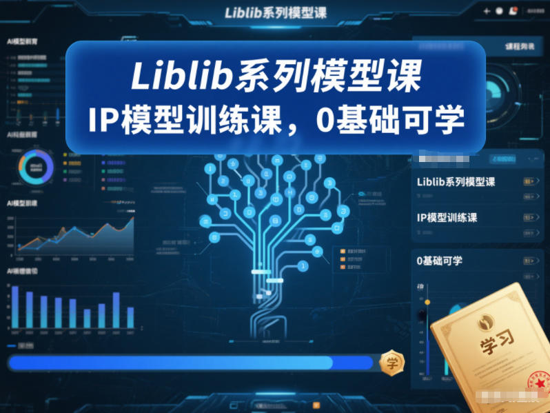 Liblib系列模型课，IP模型训练课，0基础可学-青禾学社