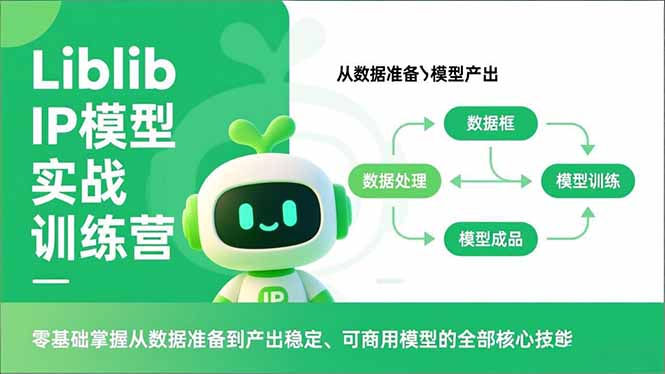 Liblib IP模型实战训练营，零基础掌握从数据准备到产出稳定、可商用模型的全部核心技能-青禾学社