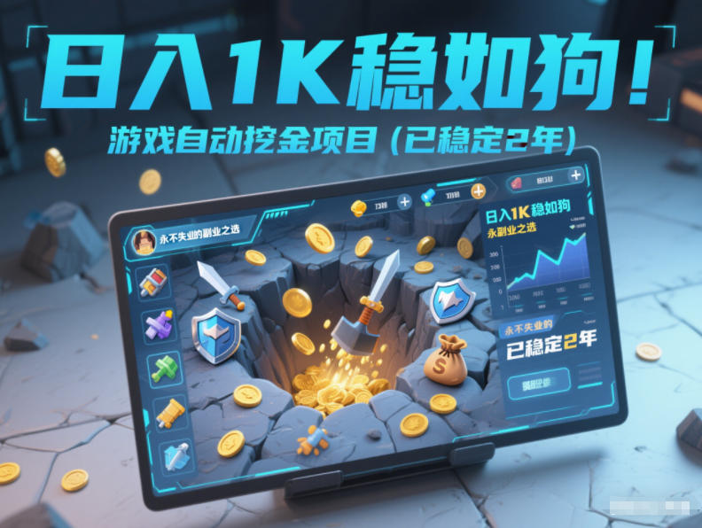 日入1K稳如狗！游戏自动挖金项目(已稳定2年)，永不失业的副业之选【揭秘】-青禾学社