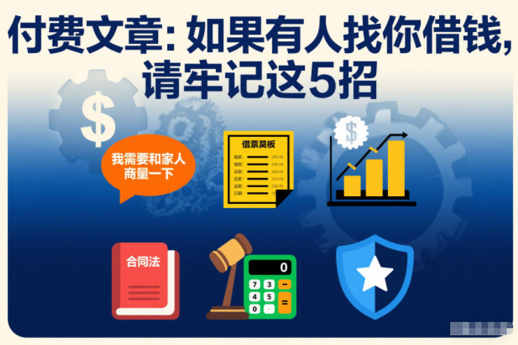 付费文章：如果有人找你借钱，请牢记这5招-青禾学社