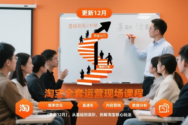 淘宝全套运营现场课程(更新12月)，从基础到高阶，拆解淘宝核心玩法-青禾学社
