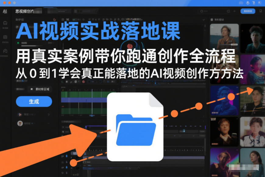 AI视频实战落地课，用真实案例带你跑通创作全流程，从0到1学会真正能落地的AI视频创作方法-青禾学社