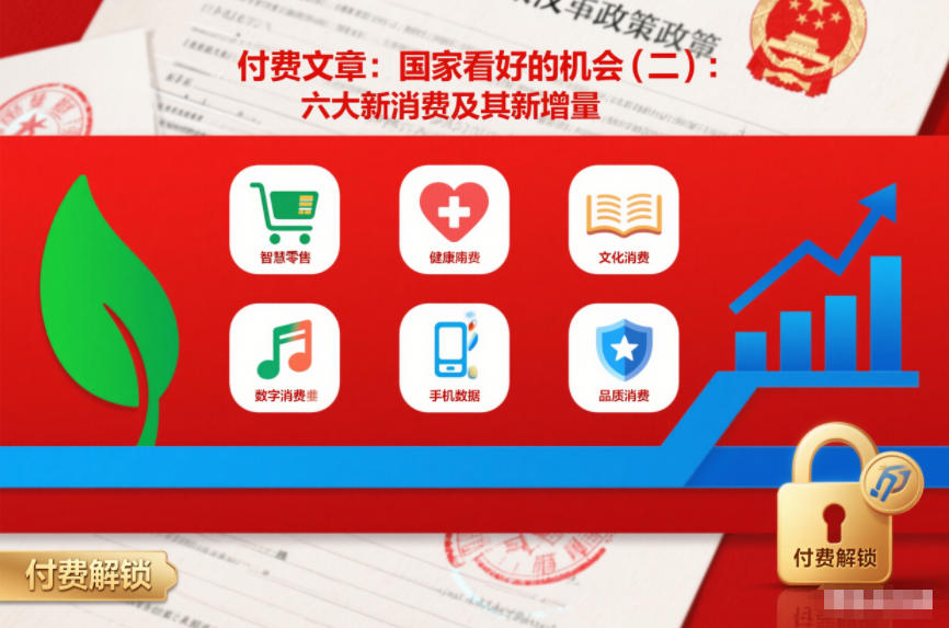 付费文章：国家看好的机会(二)：六大新消费及其新增量-青禾学社