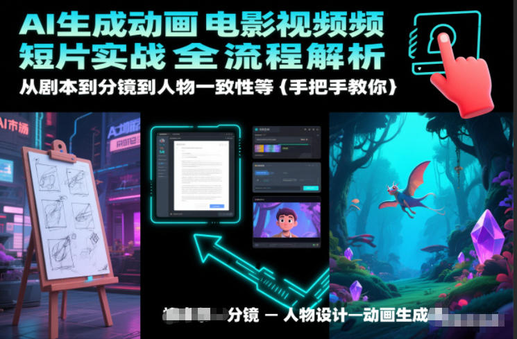 AI生成动画电影视频短片实战全流程解析，从剧本到分镜到人物一致性等手把手教你-青禾学社