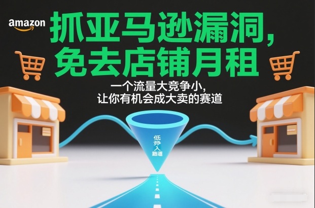 抓亚马逊漏洞，免去店铺月租，一个流量大竞争小，让你有机会成大卖的赛道-青禾学社