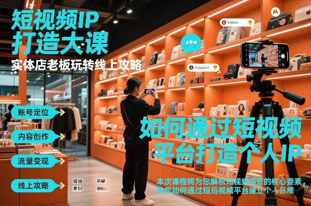 短视频ip打造大课，实体店老板玩转线上攻略-青禾学社