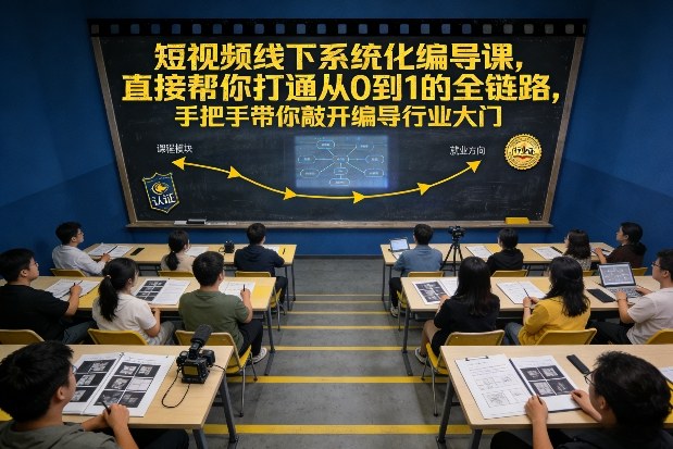 短视频线下系统化编导课，直接帮你打通从0到1的全链路，手把手带你敲开编导行业大门-青禾学社