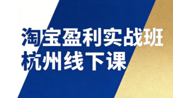 淘宝盈利实战班杭州线下课12月26-28日(音频+字幕)，帮你掌握SOP流程+12门核心技术-青禾学社