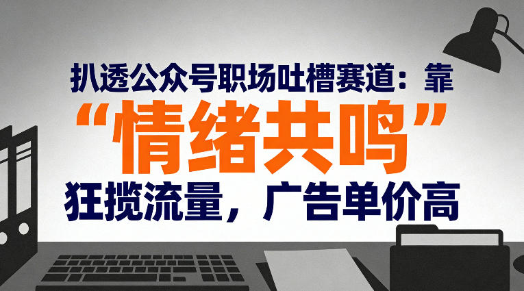 扒透公众号职场吐槽赛道：靠“情绪共鸣”狂揽流量，广告单价高-青禾学社