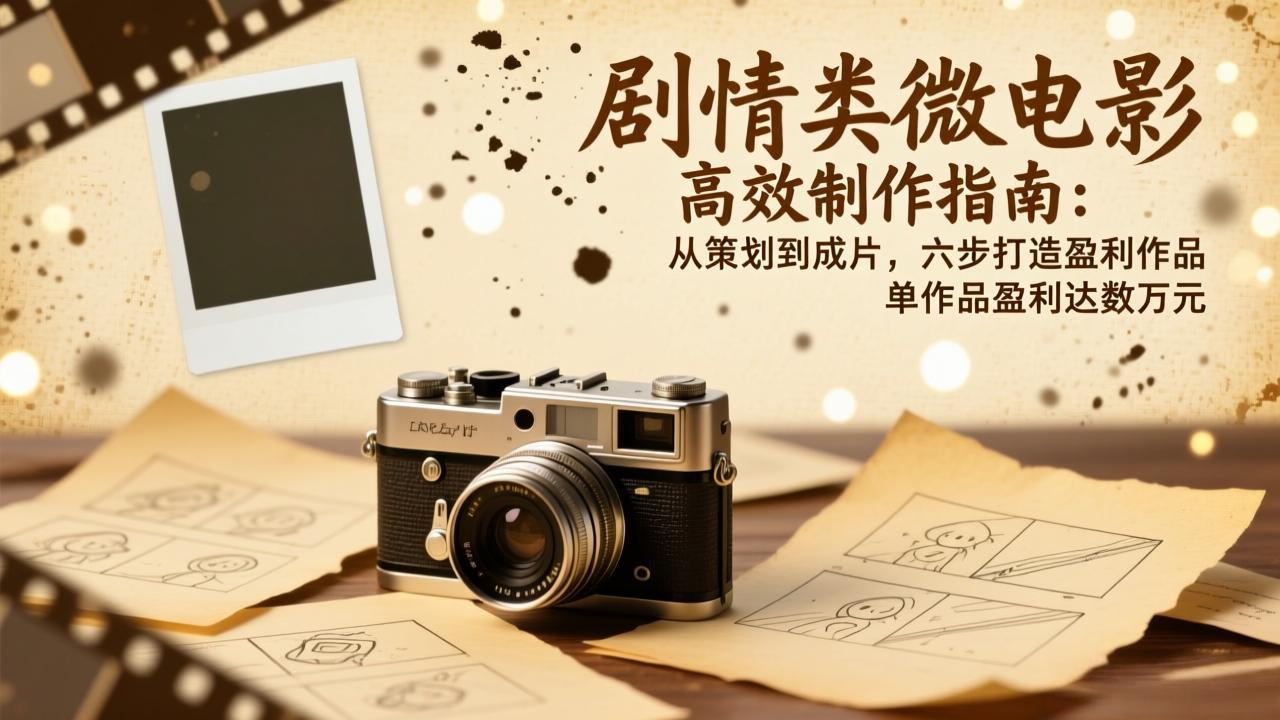 剧情类微电影高效制作指南：从策划到成片，六步打造盈利作品，单作品盈利达数万元-青禾学社
