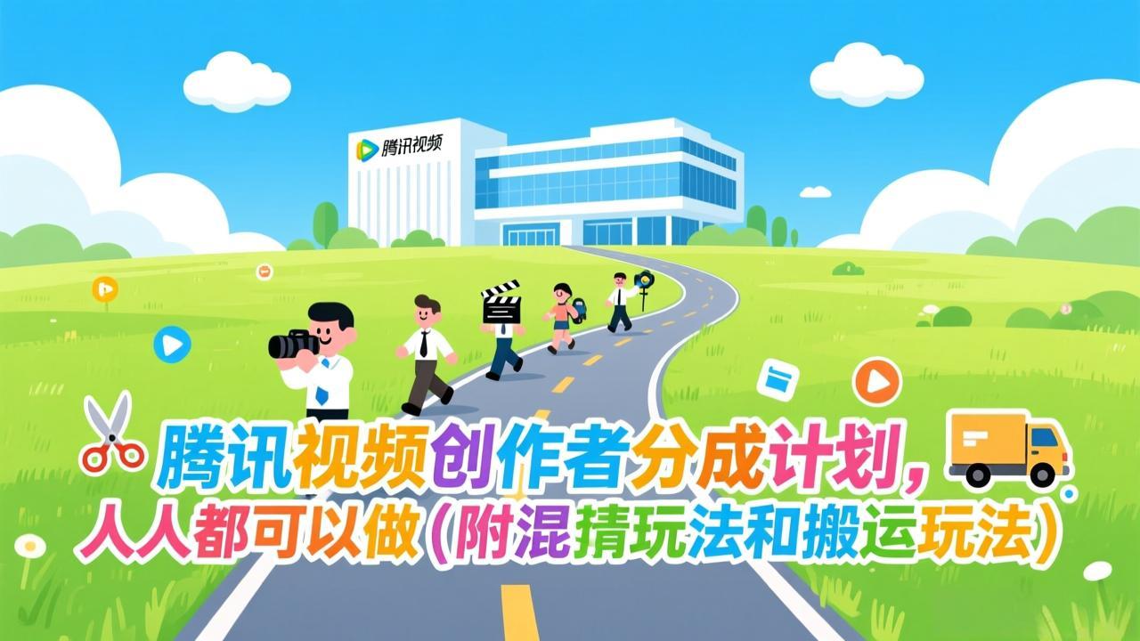 腾讯视频创作者分成计划，人人都可以做(附混剪玩法和搬运玩法-青禾学社