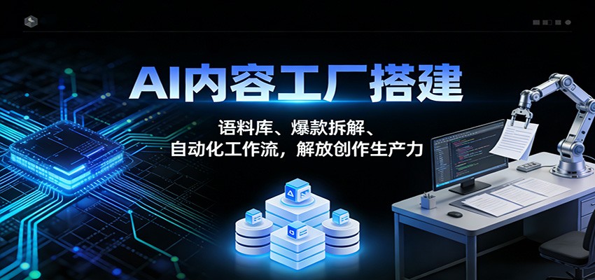 AI内容工厂搭建:语料库、爆款拆解、自动化工作流,解放创作生产力-青禾学社